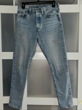 Levis light Blue Denim Straight 501 Leg Jeans W27 L28